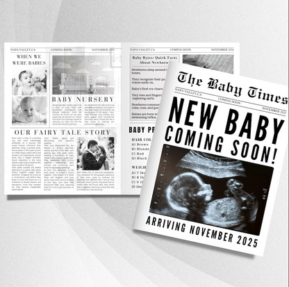 New Baby Announcement Newspaper