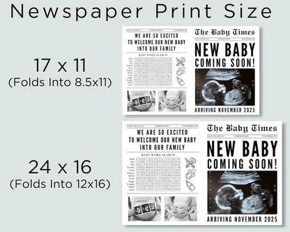 New Baby Announcement Newspaper