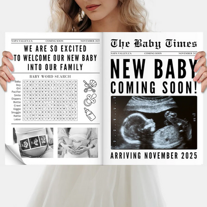 New Baby Announcement Newspaper