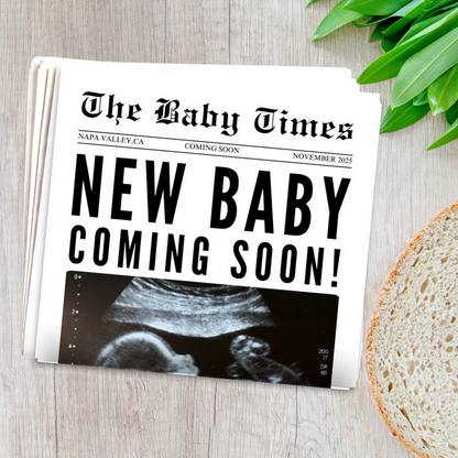 New Baby Announcement Newspaper